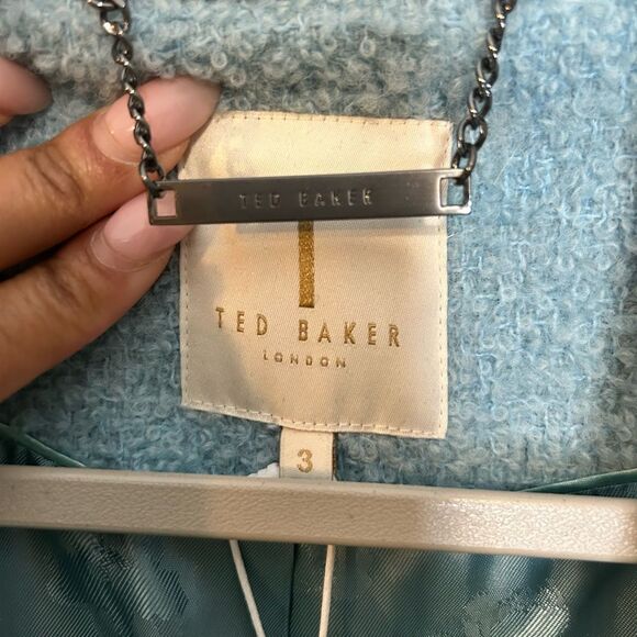 Ted Baker Jjoelle Fabric Blocked Oversized Crombie Coat - Picture 9 of 12